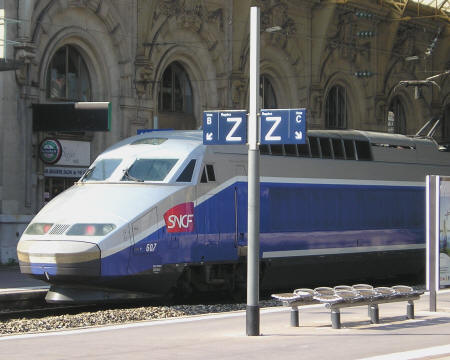 High-speed train to Cannes France - TGV